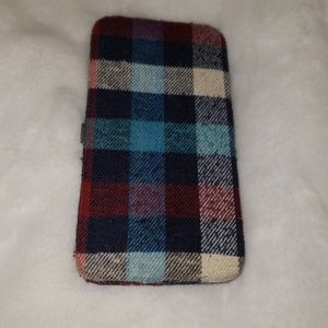 Plaid cloth wallet